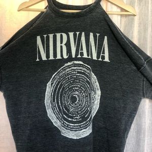 Nirvana cold shoulder sweatshirt